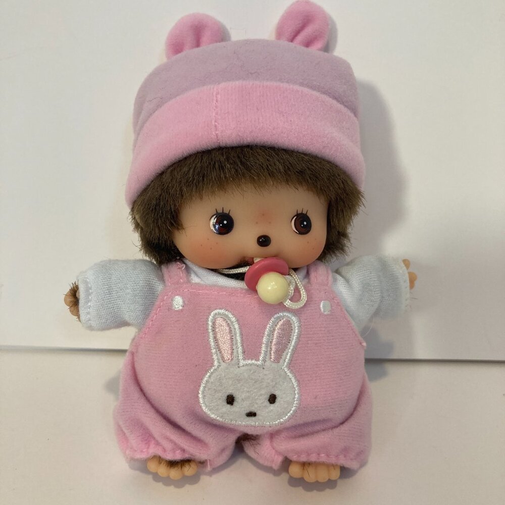 Bebichhichi Girl Bunny Rabbit Pink Limited Edition Sekiguchi Monchhichi Toy Doll